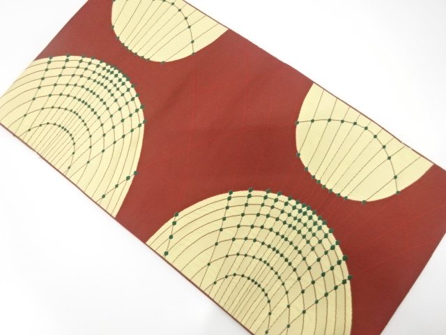 未使用品　本場筑前博多　抽象模様織り出し　名古屋帯